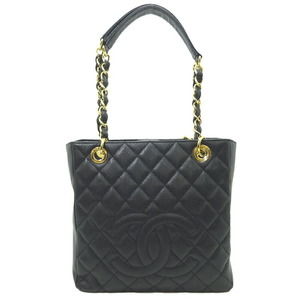 Chanel PST Matelasse Chain Caviar Skin Tote Bag Black